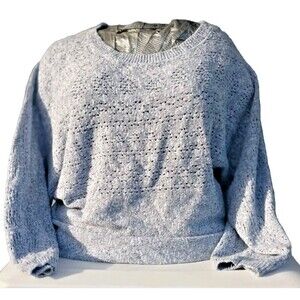 Womens Blue/Gray Pullover Sweater sz 2X